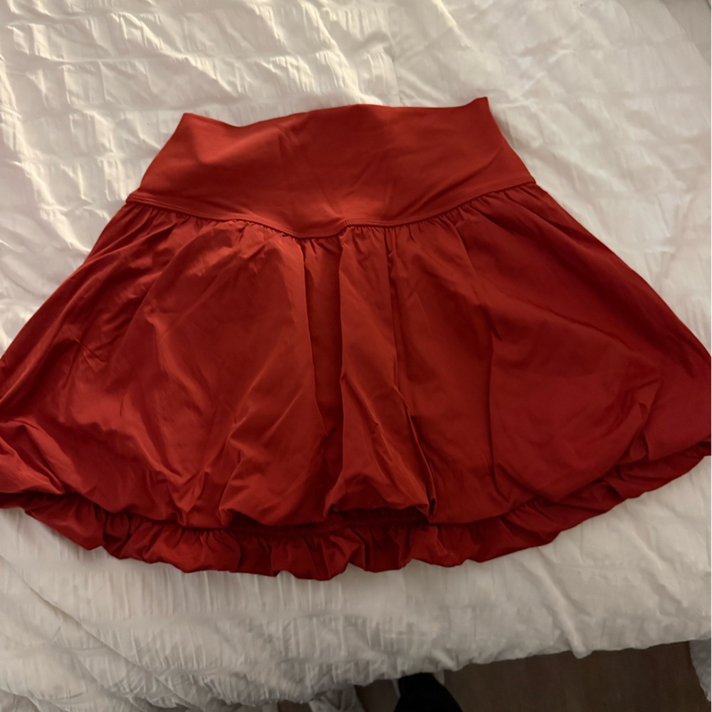 aerie Red Bubble Skirt
